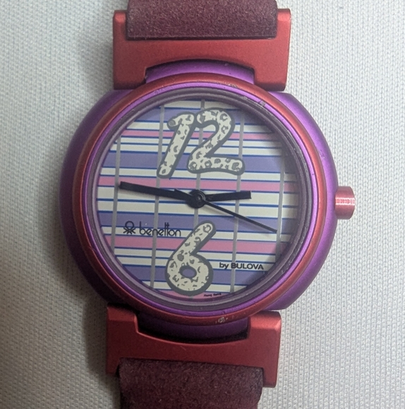 Benetton By Bulova 80s Vintage Casual Fun Women's Watch